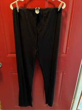 Wide Leg Women's Pants - Black
